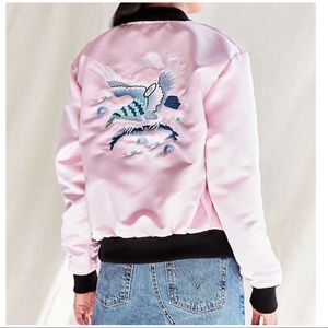 Urban Renewal Recycled Satin Bomber Jacket